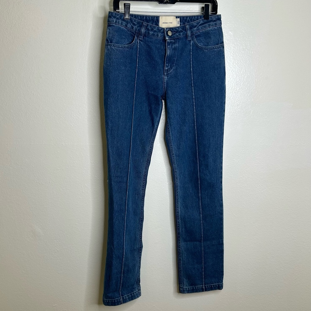 Paloma Wool 100% Cotton Front Seam Denim Straight Leg Jeans Size EU 38/ US 6